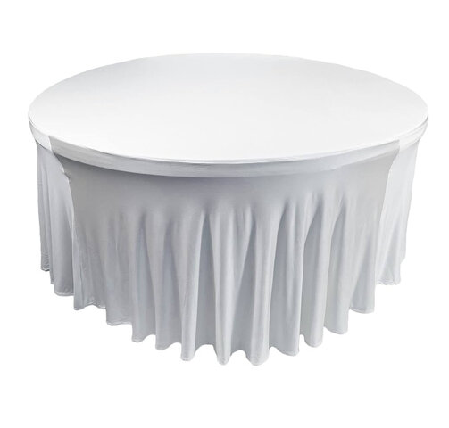 White Spandex Cover for 60” Round Table