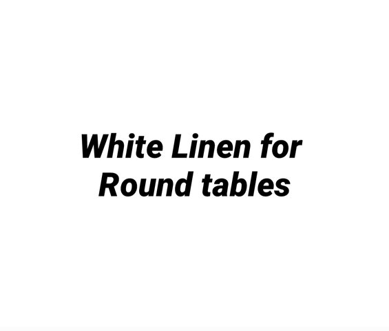 White Tablecloth linen - 90