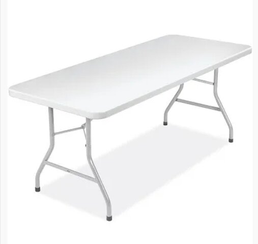 6’ Rectangular Banquet Table seats 6-8 m