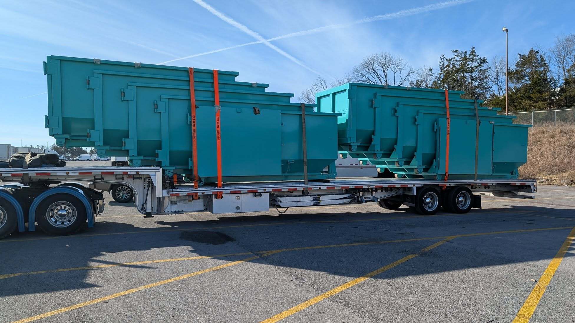 Dumpster in commercial area