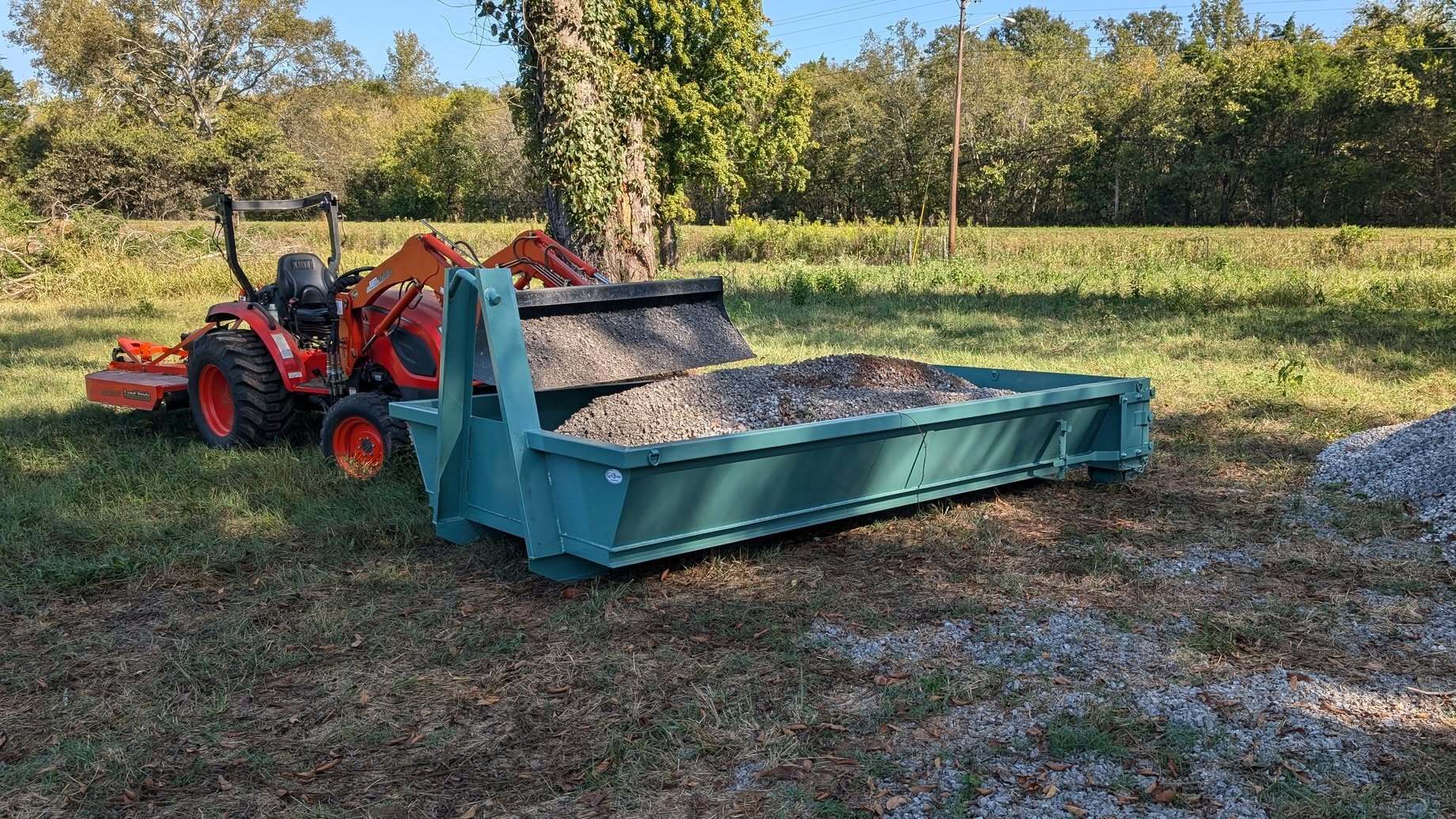 Dumpster on construction site