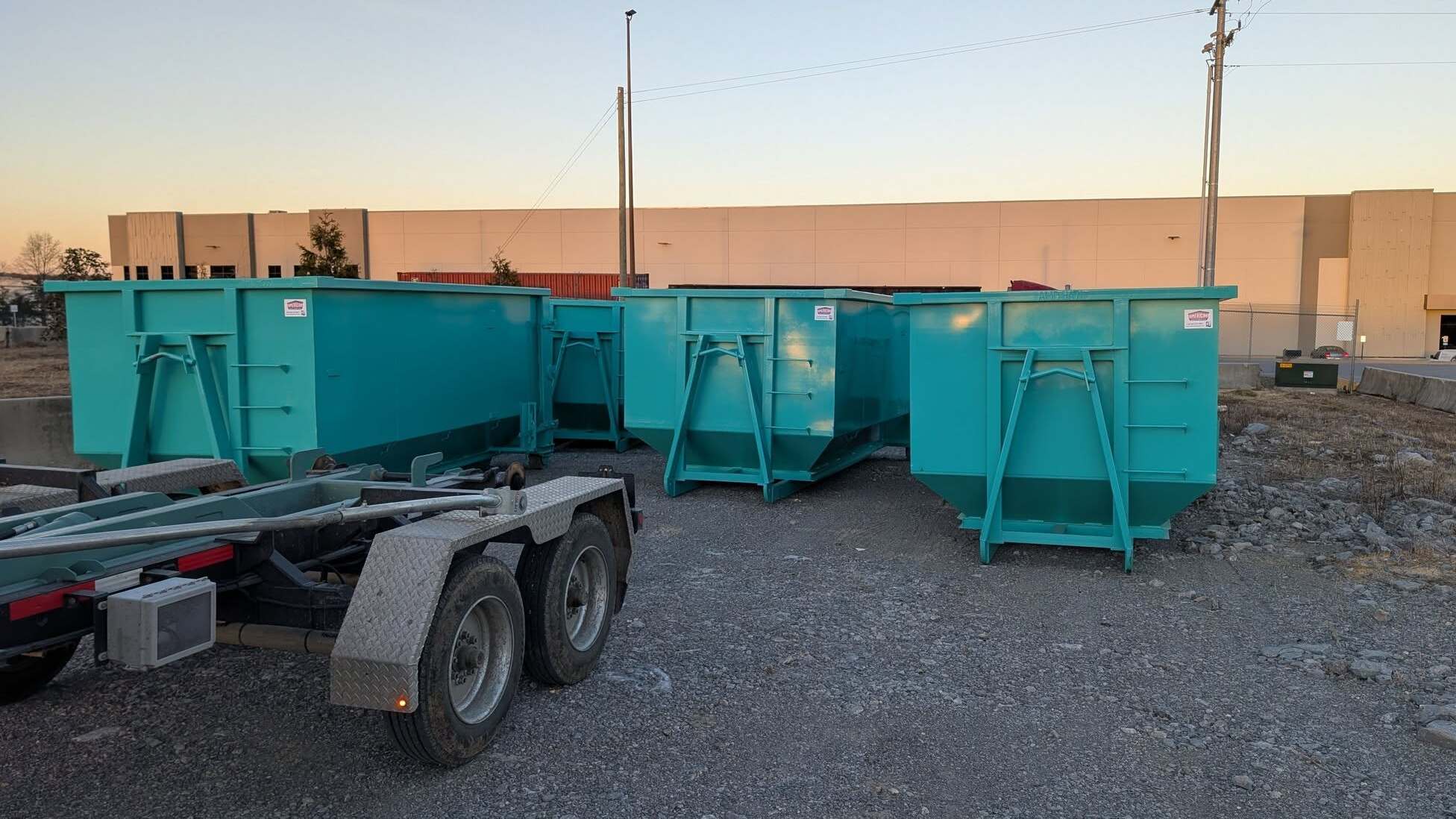 Dumpster in residential area