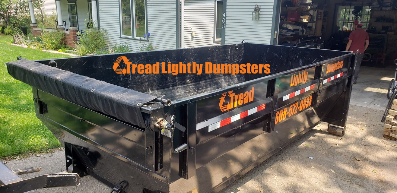 Durable Dumpster Rental Tread Lightly Dumpsters Fitchburg MI Homeowners Use for Landscaping and Outdoor Projects