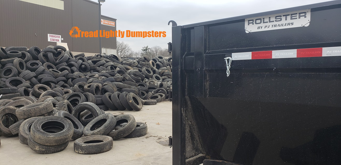 Tire Removal Dumpster Rental Tread Lightly Dumpsters Cottage MI