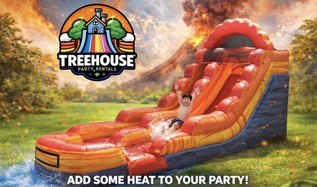 12' Fire Marble Waterslide