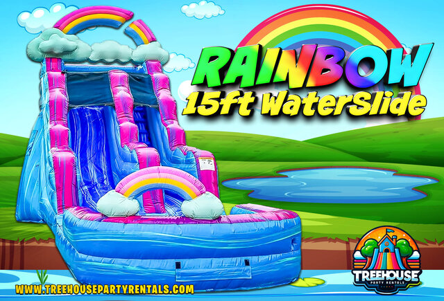 Rainbow  15ft Water Slide