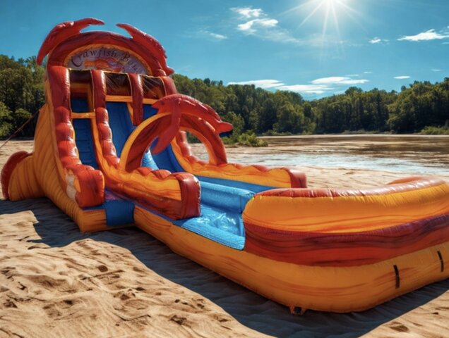 Crawfish Dual Lane Water Slide 19'