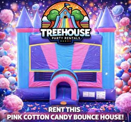 Pink Cotton Candy Bounce House
