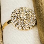 Gold Rhinestone Napkin Ring