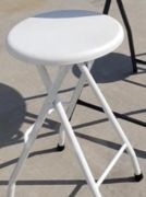 White stools - Plastic seat