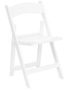 Resin Padded Folding Chair (White)