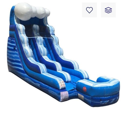 15ft Blue Wave Dry Slide