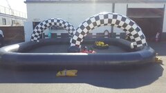Small Kiddie Go Karts & Inflatable Track Package