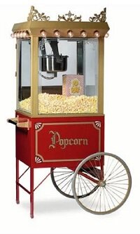 Antique popcorn-popper-and-cart-midway-concession-fun-food-starting-ffff