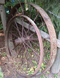 LARGE-Antique-Steel-Wagon-Wheels-Western-Decor-Stampede