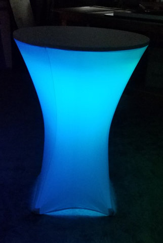  LED Cocktail Table with spandex Folding