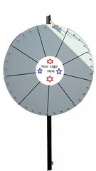 Large Free Standing Prize Wheel Game Wheel, with CENTER Display. Can be Branded /  Customized. Starting at . . . 
