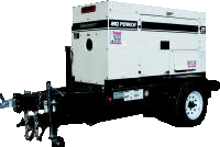 Generators  Trailer Mounted Portable Power-6000 watt- INCLUDES FUEL