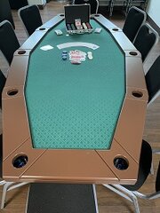 Texas Hold 'Em 10 Player Table.
Starting at. . . 
Does not include cards or chips.
Those are ailable as add on options 