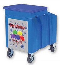 OPTIONAL, Sno Kone Machine Cart / Cooler.
CART only. 
Provide a nice Dress Cart for the 
Sno Kone Machine.
Large capacity Cooler as well
Starting at. . . .