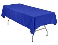 Royal Blue Fabric Table Cloth. Sourced from a partner 