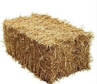 Real Hay Bales.
Steel Banded.
Sprayed with Fire Retardant 