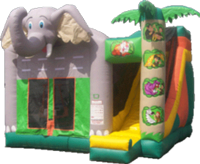 Jungle Bouncy Combo 4 in 1- NON RESIDENTIAL-2Hp-6SB - Inflatables must be supervised by a responsible adult at all times during use
