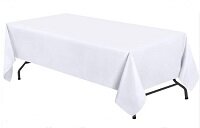 White Fabric Table Cloth 