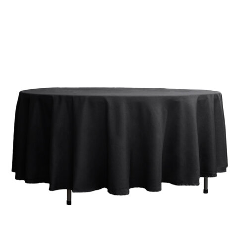Polyester Round Tablecloth Black 108