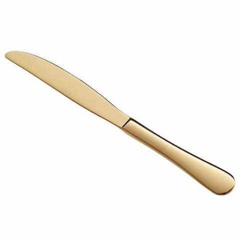 Gold Dinner Knife 9 3/16