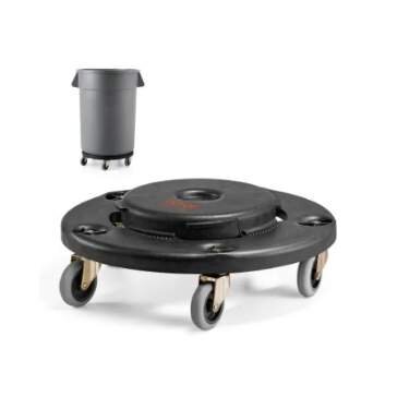 Round Trash Can with Dolly 32 gallons 