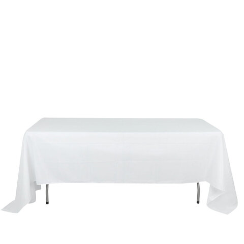 Polyester Rectangular Tablecloth White 60