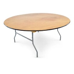 Round wood table 70