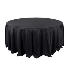 Polyester Round Tablecloth Black 132