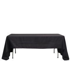 Polyester Rectangular Tablecloth Black 60