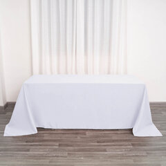 Polyester Rectangular Tablecloth White 90