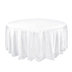 Polyester Round Tablecloth White 132