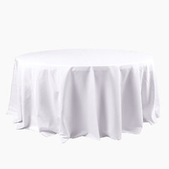 Polyester Round Tablecloth White 120