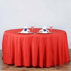 Polyester Round Tablecloth Red 120