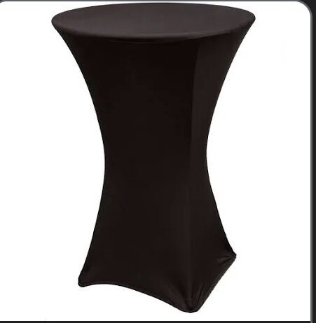 Spandex cocktail table cover black