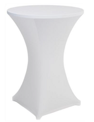 Spandex Cocktail table cover white