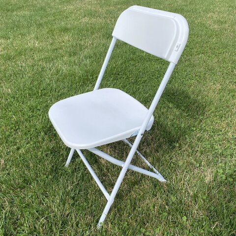 Plastic Folding Chair - White