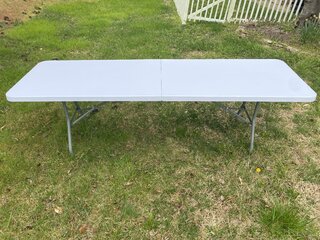 8' Rectangle Folding Table - White