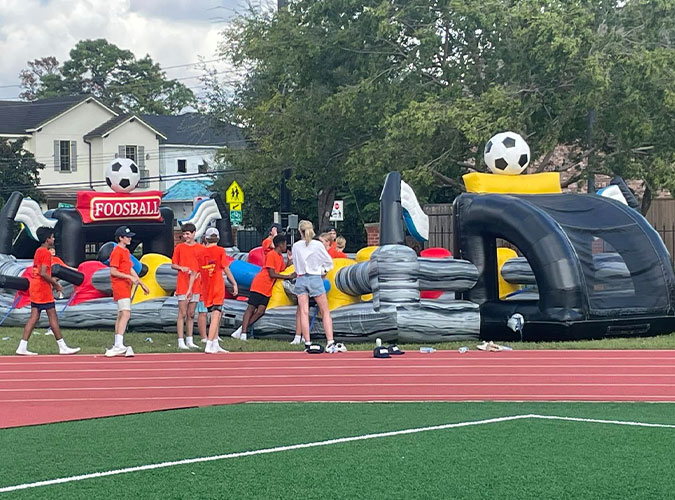 Human Size Foosball Game<