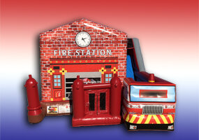 Fire Station Bounce House Rental in Cypress