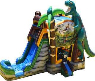 dinosaur bounce house slide combo