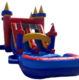 Theme-able Combo Bounce House Castle II with Water Slide