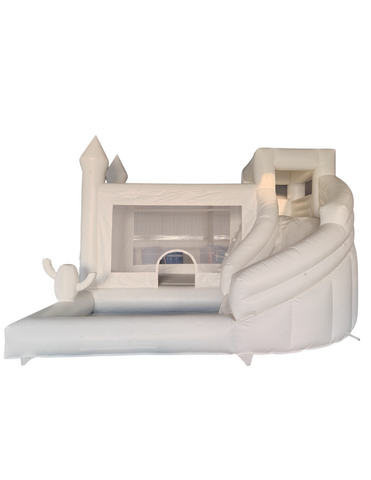 White Bounce House Combo
