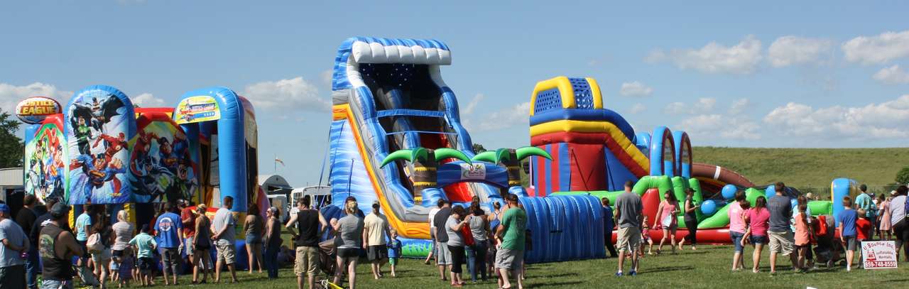 inflatable bounce houses, obstacle courses, water slides, and games in Danville, KY