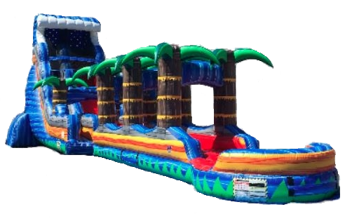 Triple Lindy Water Slide w/ Slip N Slide 28ft Tall - AZ Inflatable